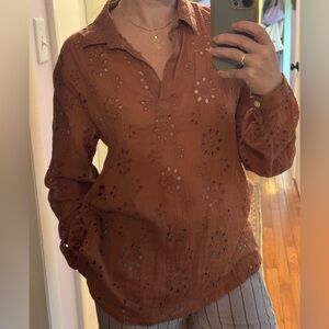 Maison Hotel Eyelet Blouse